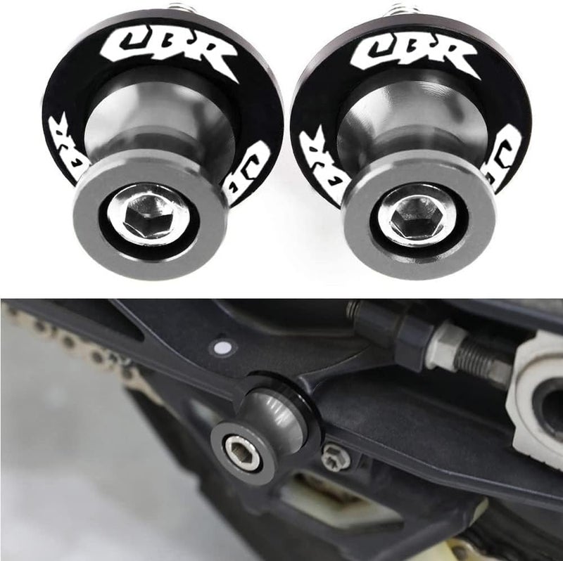 FREAXLL 2pcs M8*1.5 Motorcycle Swing Arm Sliders Spools For H-onda CBR150 CBR100f CBR1000rr CBR1100xx CBR125 CBR250 CBR400rr CBR400f CBR450sr CBR600rr CBR600f CBR900rr CBR954rr (Grey) - Image 1